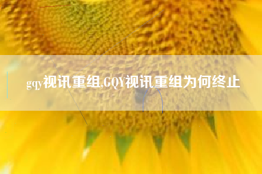 gqy视讯重组,GQY视讯重组为何终止