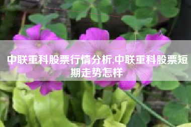 中联重科股票行情分析,中联重科股票短期走势怎样