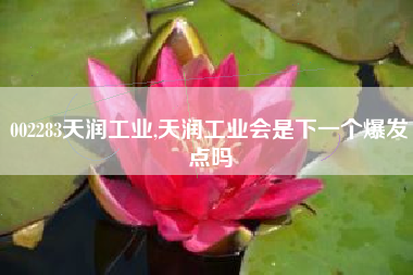 002283天润工业,天润工业会是下一个爆发点吗