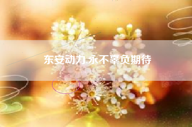 东安动力,永不辜负期待