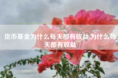 货币基金为什么每天都有收益,为什么每天都有收益