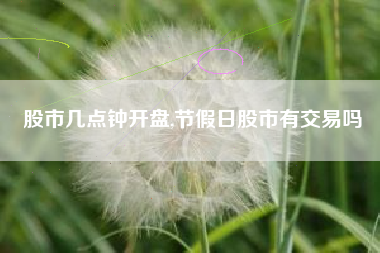 股市几点钟开盘,节假日股市有交易吗