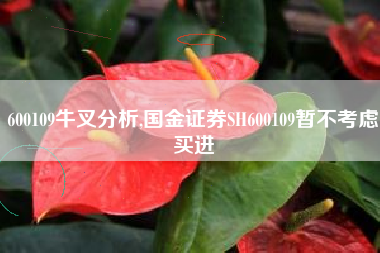 600109牛叉分析,国金证券SH600109暂不考虑买进
