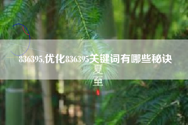 836395,优化836395关键词有哪些秘诀