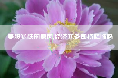美股暴跌的原因,经济寒冬即将降临吗