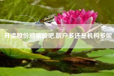 开滦股份股票股吧,散户多还是机构多呢