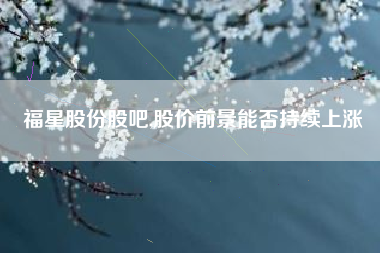 福星股份股吧,股价前景能否持续上涨
