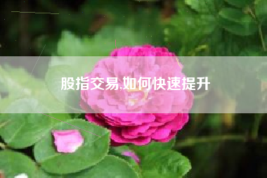 股指交易,如何快速提升