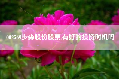 002569步森股份股票,有好的投资时机吗
