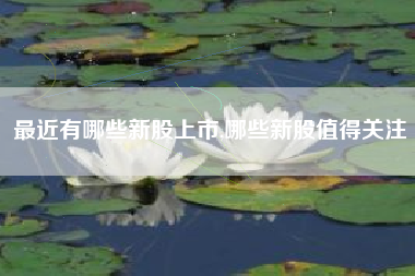 最近有哪些新股上市,哪些新股值得关注