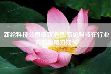新纶科技公司最新消息,新纶科技在行业内的影响力如何