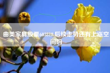 曲美家具股票603818,后续走势还有上涨空间吗