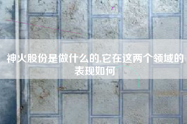 神火股份是做什么的,它在这两个领域的表现如何
