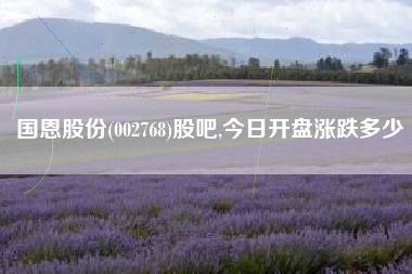 国恩股份(002768)股吧,今日开盘涨跌多少