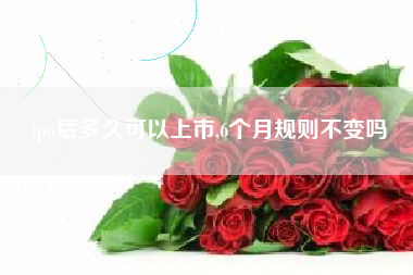 ipo后多久可以上市,6个月规则不变吗