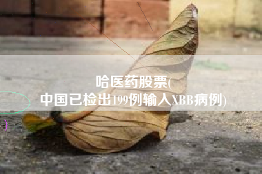 哈医药股票(
中国已检出199例输入XBB病例)