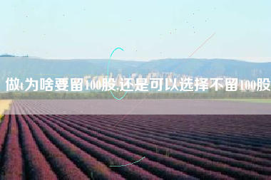 做t为啥要留100股,还是可以选择不留100股
