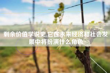 剩余价值学说史,它在未来经济和社会发展中将扮演什么角色