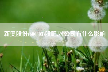 新奥股份(600803)股吧,对公司有什么影响