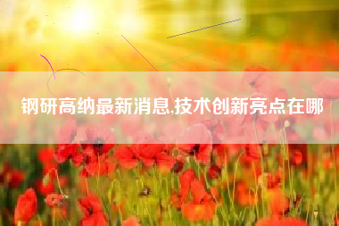 钢研高纳最新消息,技术创新亮点在哪