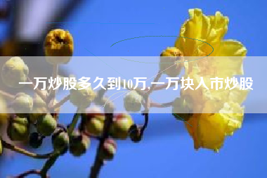 一万炒股多久到10万,一万块入市炒股