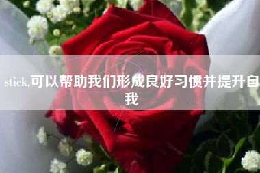 stick,可以帮助我们形成良好习惯并提升自我