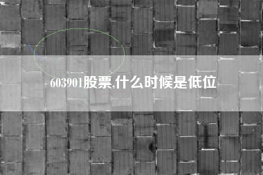 603901股票,什么时候是低位