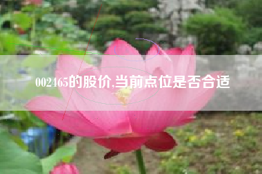 002465的股价,当前点位是否合适