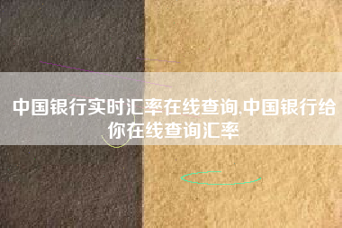 中国银行实时汇率在线查询,中国银行给你在线查询汇率