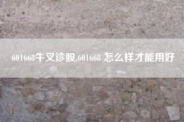 601668牛叉诊股,601668 怎么样才能用好