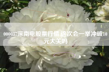 000037深南电股票行情,这次会一举冲破10元大关吗