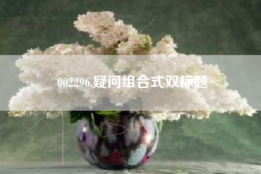002296,疑问组合式双标题