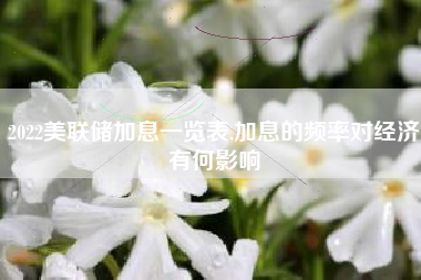 2022美联储加息一览表,加息的频率对经济有何影响