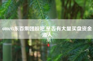 600693东百集团股吧,是否有大量买盘资金涌入