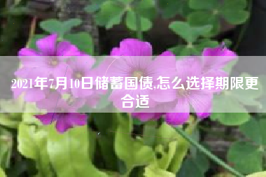 2021年7月10日储蓄国债,怎么选择期限更合适