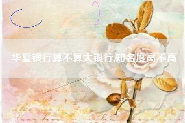 华夏银行算不算大银行,知名度高不高