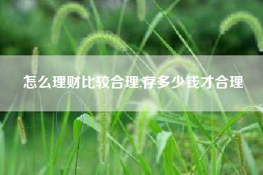 怎么理财比较合理,存多少钱才合理