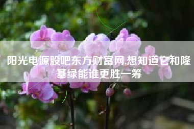 阳光电源股吧东方财富网,想知道它和隆基绿能谁更胜一筹