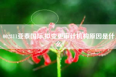 002811亚泰国际,拟变更审计机构原因是什么