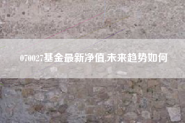 070027基金最新净值,未来趋势如何