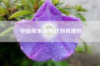 中国南车,未来计划有哪些