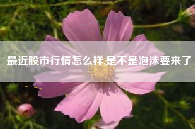 最近股市行情怎么样,是不是泡沫要来了