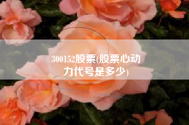 300152股票(股票心动
力代号是多少) 300152股票(股票心动
力代号是多少)