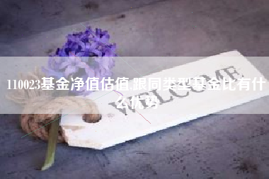 110023基金净值估值,跟同类型基金比有什么优势