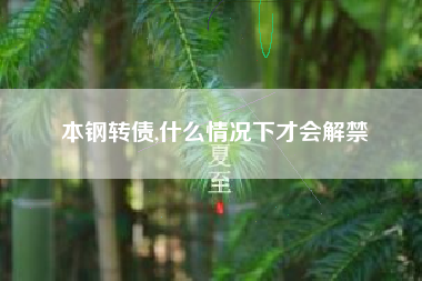本钢转债,什么情况下才会解禁