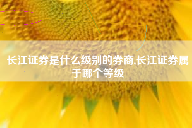 长江证券是什么级别的券商,长江证券属于哪个等级