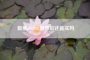 股票601016,退市后还能买吗