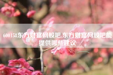 600158东方财富网股吧,东方财富网股吧能提供哪些建议