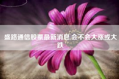 盛路通信股票最新消息,会不会大涨或大跌