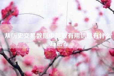 从历史交易数据中提取有用信息有什么方法？